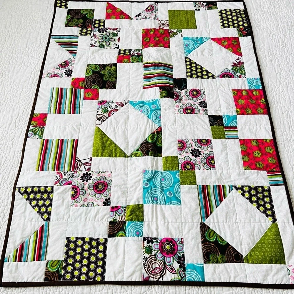 32”x42” New Homemade Patchwork Baby Kids Quilt.